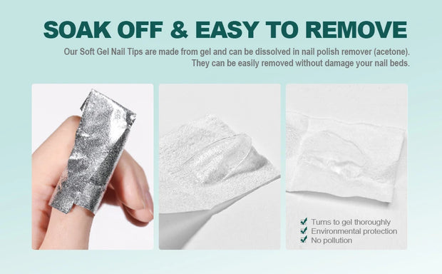 Nailpop Medium Short Shape Almond/Square/Soft Gel Nail Tips