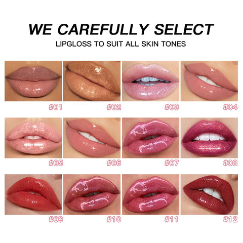 USHAS 12 Colors Glitter Lip Gloss